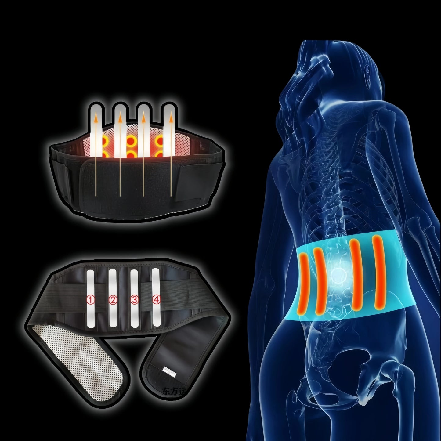 Adjustable Waist Tourmaline Self Heating Magnetic Therapy Back Waist Support Belt Lumbar Brace Massage Band Health Care medical