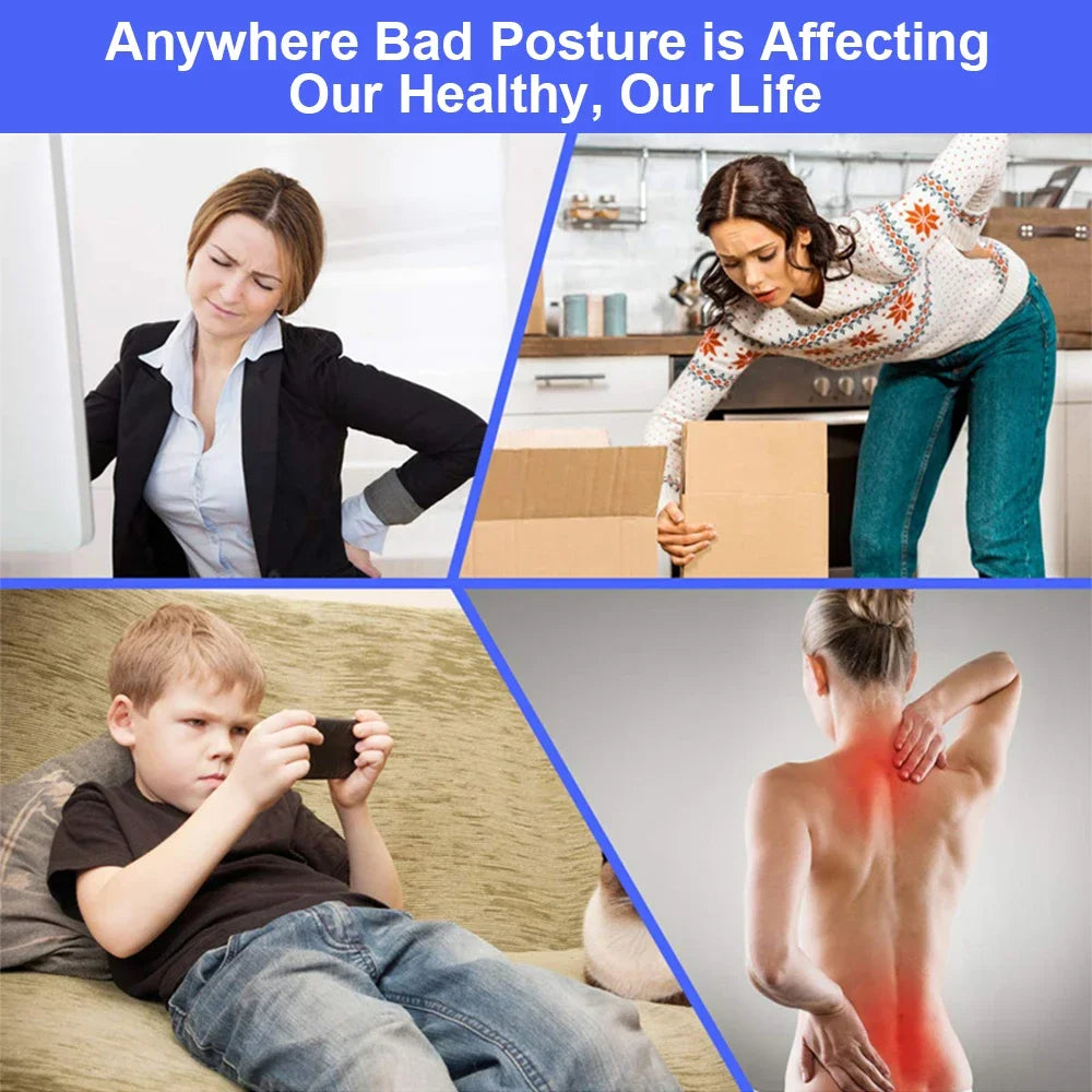 Smart Back Posture Corrector Spine Clavicle Brace Support Belt Vibration Shoulder Training Adjustable Adult Child Strap Health