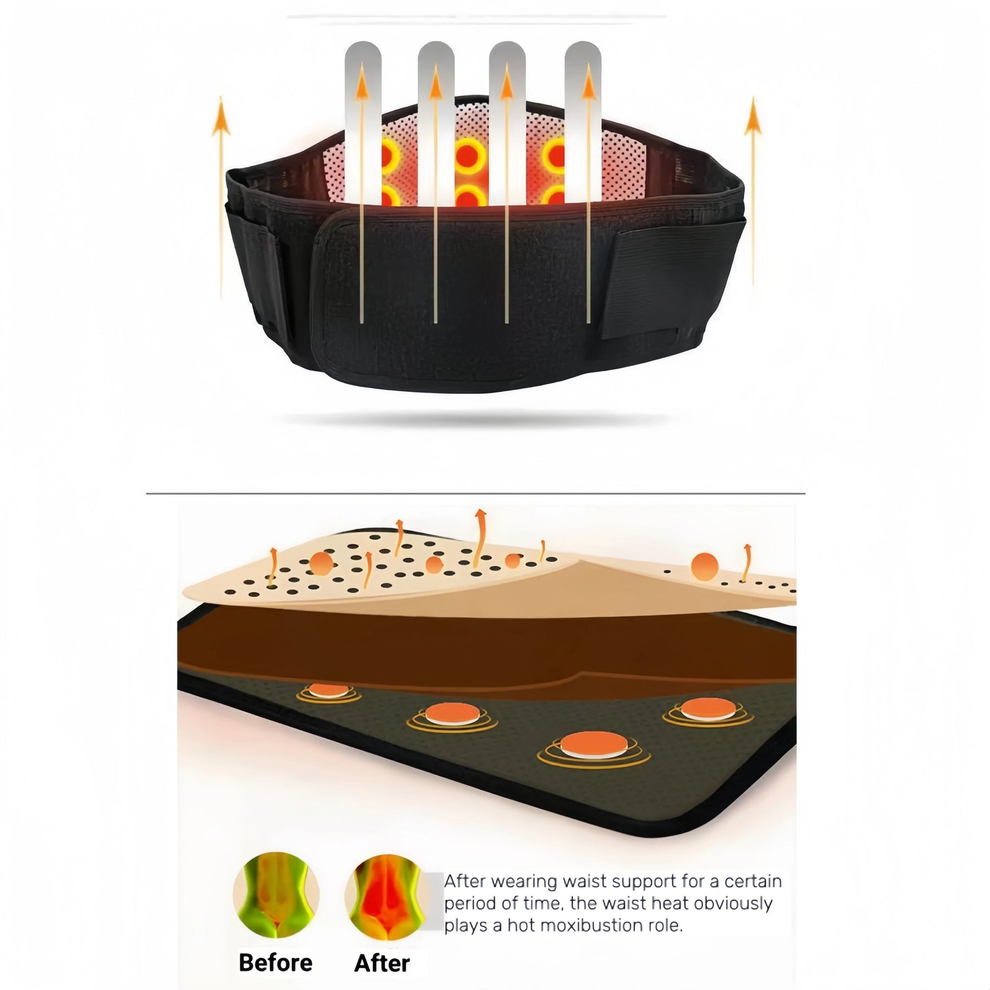 Adjustable Waist Tourmaline Self Heating Magnetic Therapy Back Waist Support Belt Lumbar Brace Massage Band Health Care medical