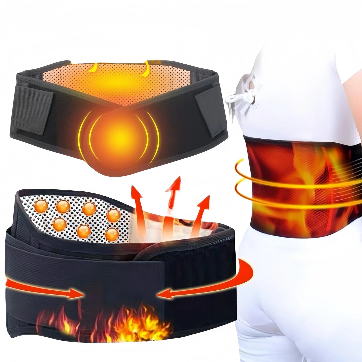 Adjustable Waist Tourmaline Self Heating Magnetic Therapy Back Waist Support Belt Lumbar Brace Massage Band Health Care medical