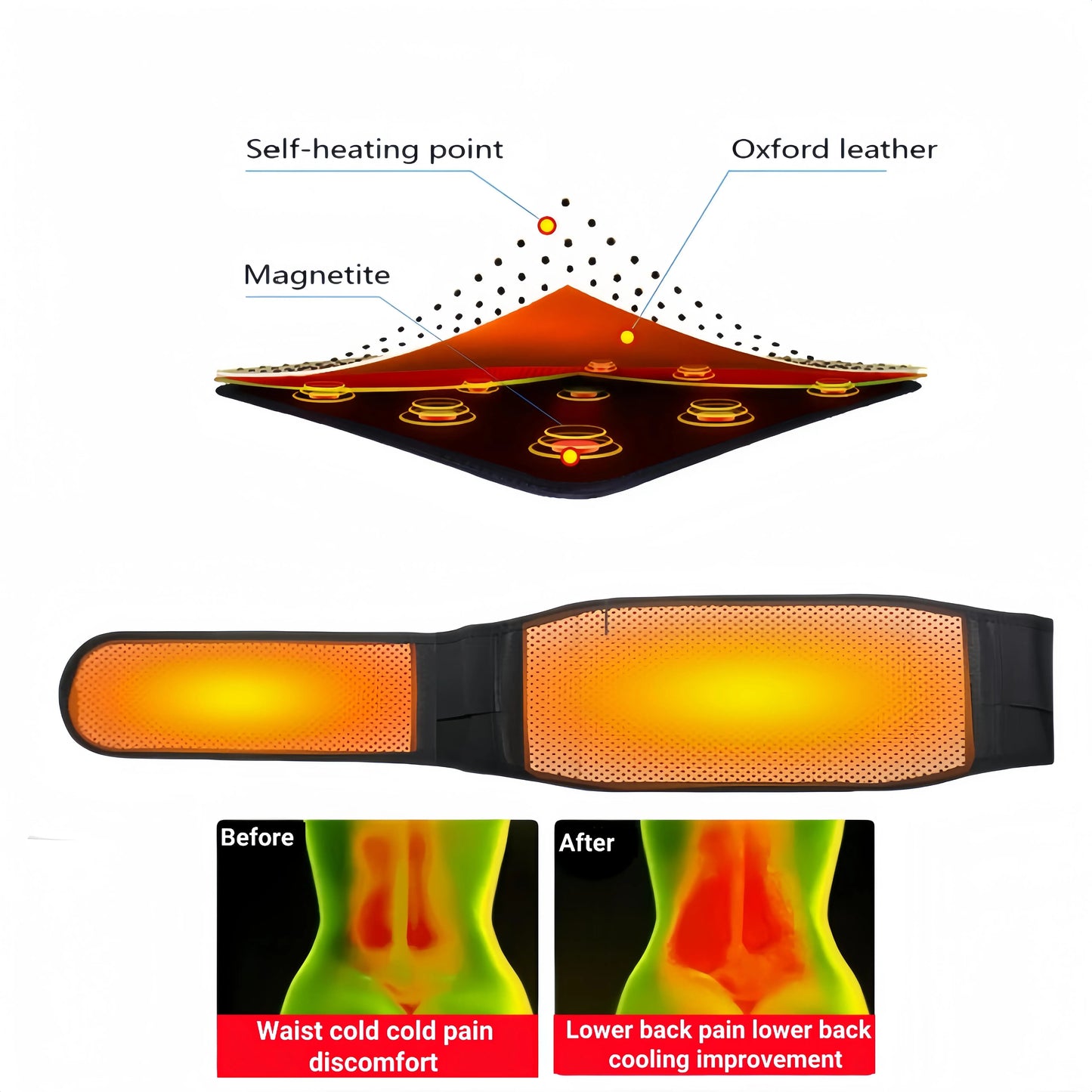 Adjustable Waist Tourmaline Self Heating Magnetic Therapy Back Waist Support Belt Lumbar Brace Massage Band Health Care medical